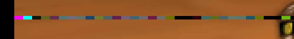 The bridge strip magnified six times: coloured blocks beginning with a magenta marker
