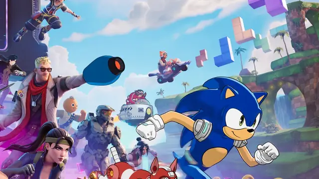 Chapter 7 Season 4 key art: Sonic, Sora and other guest stars on the Override Island