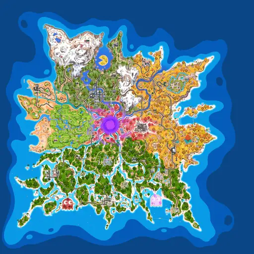 The Chapter 7 Season 4 map at launch (update v42.00)