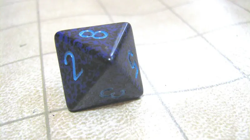 A polyhedral die