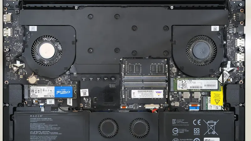 Inside a Razer Blade laptop