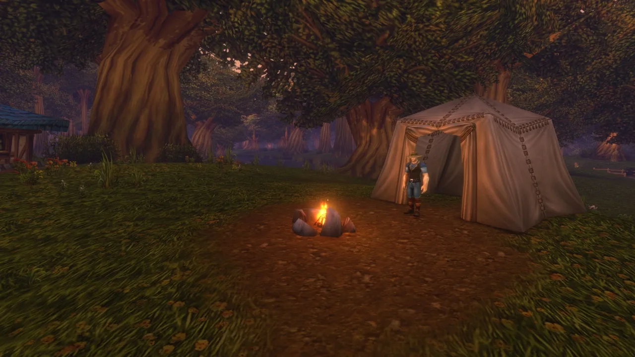 A campsite in the wild.